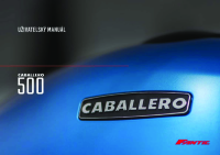 Fantic Caballero 500 - uzivatelsky manual CZ 2021